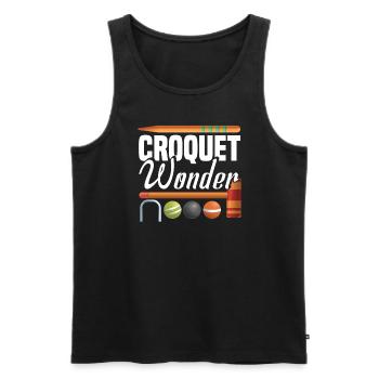 Croquet Mallet Croquet Club Croquet Player Croquet - Men's Premium Organic Tank Top - black - Front - AI Model Male 178 light (178cm)