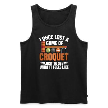 Croquet Mallet Croquet Club Croquet Player Croquet - Men's Premium Organic Tank Top - black - Front - AI Model Male 178 light (178cm)