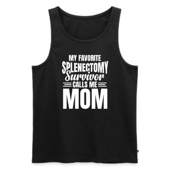 Spleen Surgery Surviving Spleen Removal - Men's Premium Organic Tank Top - black - Front - AI Model Male 178 light (178cm)
