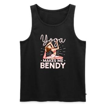 Yoga Mindfulness Practic Meditation Manifestation - Männer Premium Bio Tank Top - Schwarz - Vorne - AI Model Male 178 light (178cm)