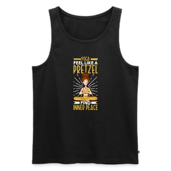 Yoga Mindfulness Practic Meditation Manifestation - Männer Premium Bio Tank Top - Schwarz - Vorne - AI Model Male 178 light (178cm)