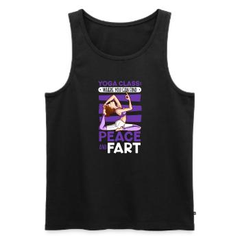 Yoga Mindfulness Practic Meditation Manifestation - Männer Premium Bio Tank Top - Schwarz - Vorne - AI Model Male 178 light (178cm)