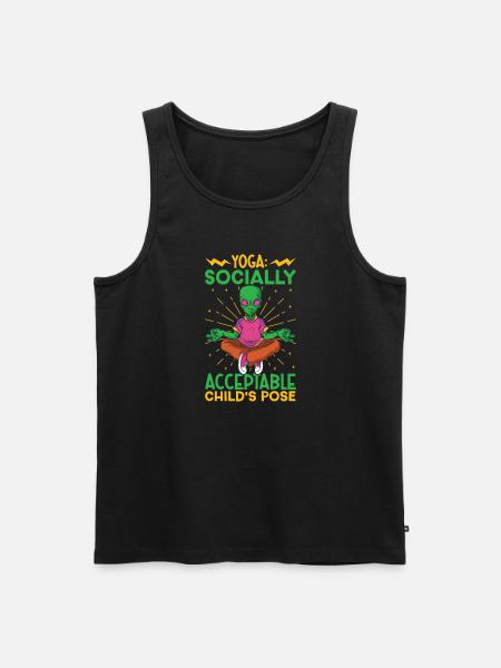 Yoga Mindfulness Practic Meditation Manifestation - Men's Premium Organic Tank Top - black
