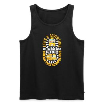 Funny School Bus Driver Appreciation anniversary - Männer Premium Bio Tank Top - Schwarz - Vorne - AI Model Male 178 light (178cm)