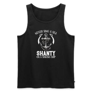 Sailors Sea Shanty Singing Ship Adventures - Männer Premium Bio Tank Top - Schwarz - Vorne - Michal (187cm)