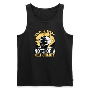 Sailors Sea Shanty Singing Ship Adventures - Men's Premium Organic Tank Top - black - Front - AI Model Male 178 light (178cm)