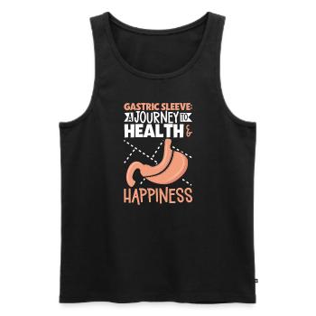 Schlauchmagen Schlauchmagenchirurgie Gastrektomie - Männer Premium Bio Tank Top - Schwarz - Vorne - Michal (187cm)