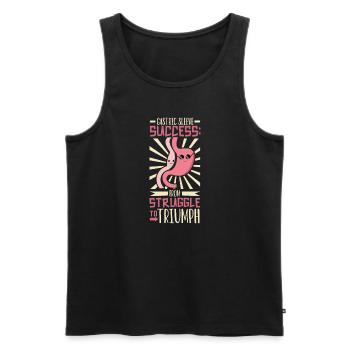 Schlauchmagen Schlauchmagenchirurgie Gastrektomie - Männer Premium Bio Tank Top - Schwarz - Vorne - Michal (187cm)