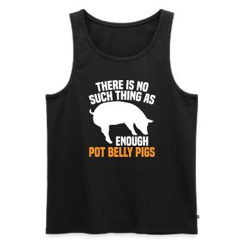 Pot Belly Pig Geschirr Und Leine Pot Belly Pig - Männer Premium Bio Tank Top - Schwarz - Vorne - AI Model Male 178 light (178cm)