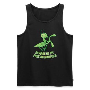 Gottesanbeterin-kostüm Futtergehege - Männer Premium Bio Tank Top - Schwarz - Vorne - AI Model Male 178 light (178cm)