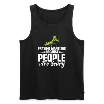 Gottesanbeterin-kostüm Futtergehege - Männer Premium Bio Tank Top - Schwarz - Vorne - AI Model Male 178 light (178cm)