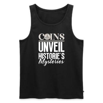 Collection de pièces de monnaie amusante pour les collectionneurs de pièces de monnaie et - Débardeur bio Premium Homme - noir - Devant - Michal (187cm)