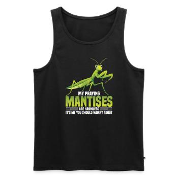 Gottesanbeterin-kostüm Futtergehege - Männer Premium Bio Tank Top - Schwarz - Vorne - AI Model Male 178 light (178cm)