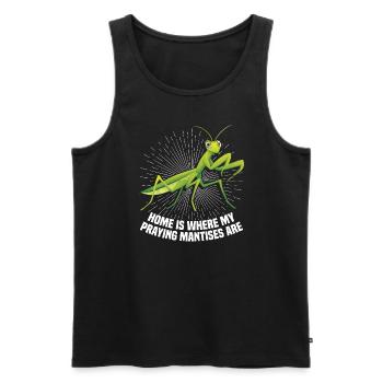 Gottesanbeterin-kostüm Futtergehege - Männer Premium Bio Tank Top - Schwarz - Vorne - AI Model Male 178 light (178cm)