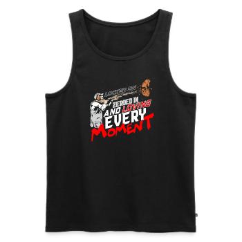 Clay Pigeon Shooting Clay Pigeon Shooting Shooting - Men's Premium Organic Tank Top - black - Front - AI Model Male 178 light (178cm)