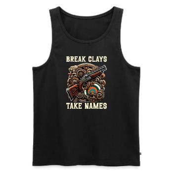 Tontaubenschießen Tontaubenschießen Schießen - Männer Premium Bio Tank Top - Schwarz - Vorne - AI Model Male 178 light (178cm)