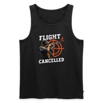 Clay Pigeon Shooting Clay Pigeon Shooting Shooting - Men's Premium Organic Tank Top - black - Front - AI Model Male 178 light (178cm)