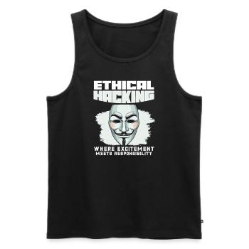 Ethical Hacking Analyst Ethical Cyber Security - Men's Premium Organic Tank Top - black - Front - Michal (187cm)