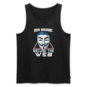 Analyste en piratage éthique Cybersécurité éthique - Débardeur bio Premium Homme - noir - Devant - AI Model Male 178 light (178cm)