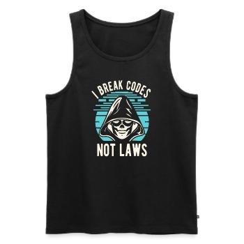 Ethical Hacking Analyst Ethical Cyber Security - Men's Premium Organic Tank Top - black - Front - Michal (187cm)
