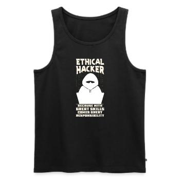 Ethical Hacking Analyst Ethical Cyber Security - Men's Premium Organic Tank Top - black - Front - Michal (187cm)