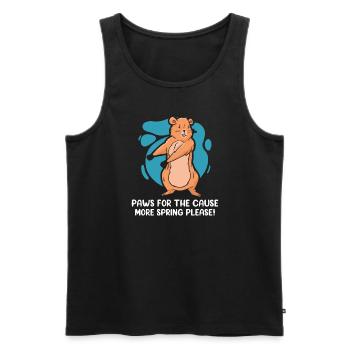 Groundhog Day Enthusiasts 2024, February 2 - Men's Premium Organic Tank Top - black - Front - Michal (187cm)