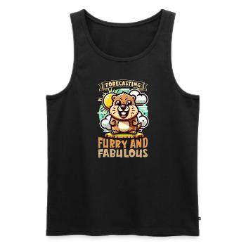 Groundhog Day Enthusiasts 2024, February 2 - Men's Premium Organic Tank Top - black - Front - Michal (187cm)