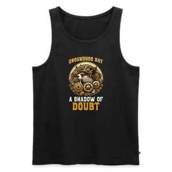 Groundhog Day Enthusiasts 2024, February 2 - Men's Premium Organic Tank Top - black - Front - Michal (187cm)