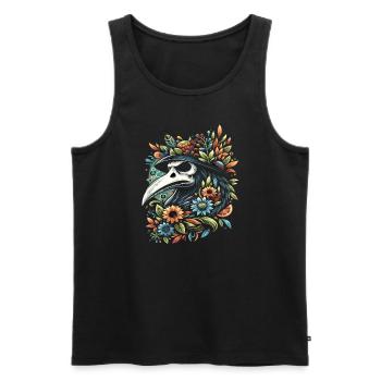 Spooky Halloween Horror Plague Doctor - Men's Premium Organic Tank Top - black - Front - AI Model Male 178 light (178cm)