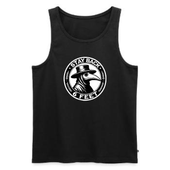 Spooky Halloween Horror Plague Doctor - Men's Premium Organic Tank Top - black - Front - AI Model Male 178 light (178cm)