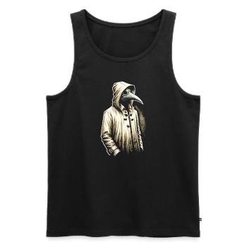 Spooky Halloween Horror Plague Doctor - Men's Premium Organic Tank Top - black - Front - Michal (187cm)