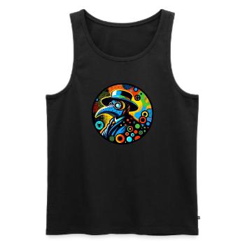 Spooky Halloween Horror Plague Doctor - Men's Premium Organic Tank Top - black - Front - AI Model Male 178 light (178cm)