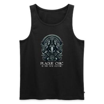 Spooky Halloween Horror Plague Doctor - Men's Premium Organic Tank Top - black - Front - AI Model Male 178 light (178cm)