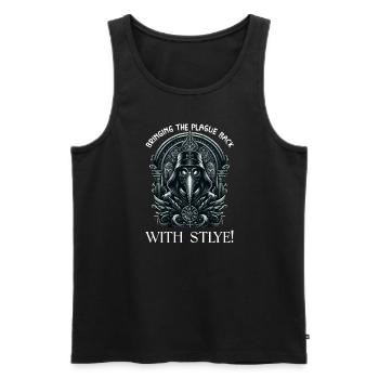 Gruseliger Halloween-horror-seuchendoktor - Männer Premium Bio Tank Top - Schwarz - Vorne - Michal (187cm)
