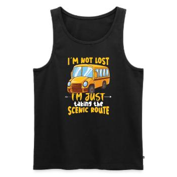Funny School Bus Driver Appreciation anniversary - Männer Premium Bio Tank Top - Schwarz - Vorne - AI Model Male 178 light (178cm)