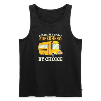 Funny School Bus Driver Appreciation anniversary - Männer Premium Bio Tank Top - Schwarz - Vorne - AI Model Male 178 light (178cm)