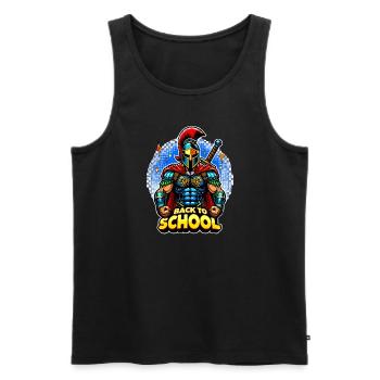 Gladiator School Teacher Of Ancient Rome - Men's Premium Organic Tank Top - black - Front - AI Model Male 178 light (178cm)