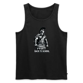 Gladiator School Teacher Of Ancient Rome - Men's Premium Organic Tank Top - black - Front - AI Model Male 178 light (178cm)