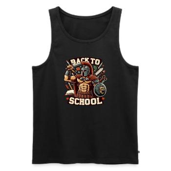 Gladiator School Teacher Of Ancient Rome - Men's Premium Organic Tank Top - black - Front - AI Model Male 178 light (178cm)