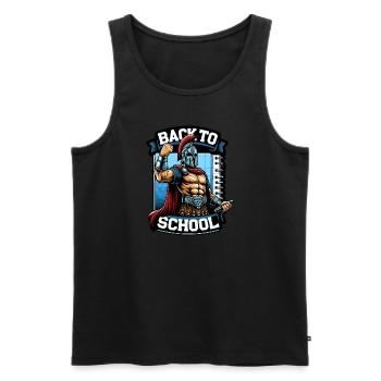 Gladiator School Teacher Of Ancient Rome - Men's Premium Organic Tank Top - black - Front - AI Model Male 178 light (178cm)