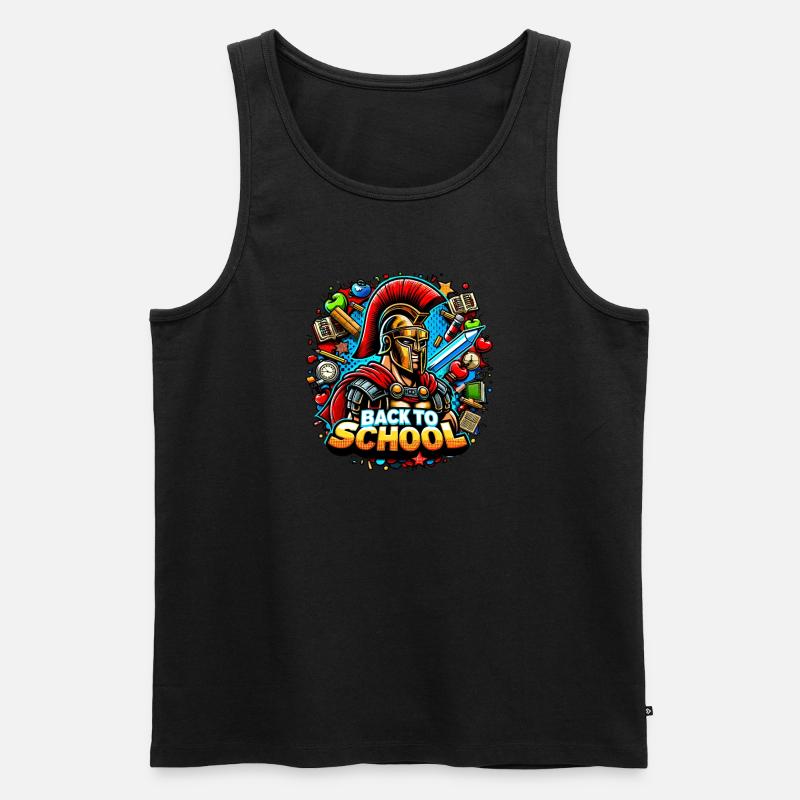 Gladiator-schullehrer Des Antiken Roms - Männer Premium Bio Tank Top - Schwarz