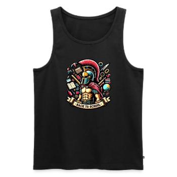 Gladiator School Teacher Of Ancient Rome - Men's Premium Organic Tank Top - black - Front - AI Model Male 178 light (178cm)