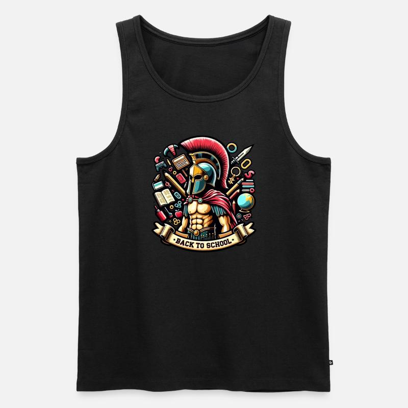 Gladiator-schullehrer Des Antiken Roms - Männer Premium Bio Tank Top - Schwarz