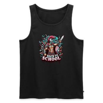 Gladiator School Teacher Of Ancient Rome - Men's Premium Organic Tank Top - black - Front - AI Model Male 178 light (178cm)