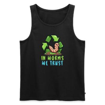 Lombriciculture Jardinage de vers de terre Vermiculture - Débardeur bio Premium Homme - noir - Devant - Michal (187cm)
