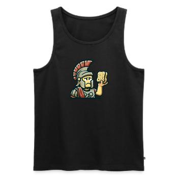 Funny Sponge, Roman History, Bathroom - Men's Premium Organic Tank Top - black - Front - AI Model Male 178 light (178cm)