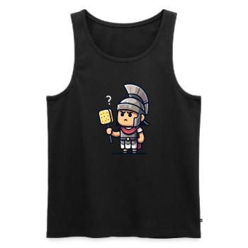 Funny Sponge, Roman History, Bathroom - Men's Premium Organic Tank Top - black - Front - AI Model Male 178 light (178cm)