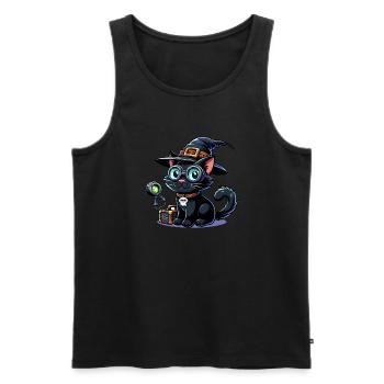 Enquêteur paranormal Fantôme Halloween Evp Haunte - Débardeur bio Premium Homme - noir - Devant - Michal (187cm)