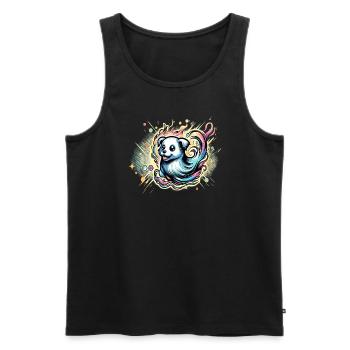 Paranormal Investigator Ghost Halloween Evp Haunte - Men's Premium Organic Tank Top - black - Front - AI Model Male 178 light (178cm)
