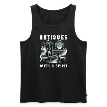 Enquêteur paranormal Fantôme Halloween Evp Haunte - Débardeur bio Premium Homme - noir - Devant - Michal (187cm)